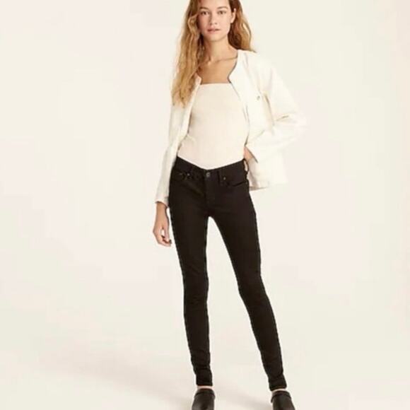 J. Crew Denim 26 Petite Black Toothpick Jeans Neutral Minimalist Skinny Preppy - Picture 1 of 9